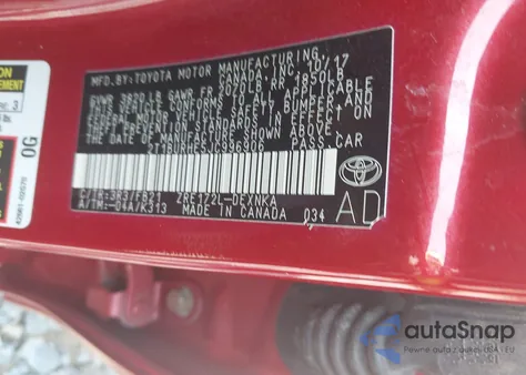 2018 Toyota Corolla Le z USA, uszkodzony, nr VIN 2T1BURHE5JC996906